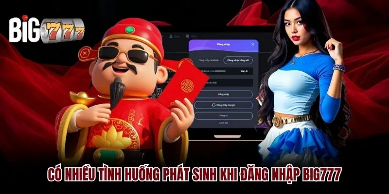 Có nhiều tình huống phát sinh khi đăng nhập Big777